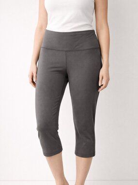 Athletic Works Women's Capri Leggings Grey Gray Size XL